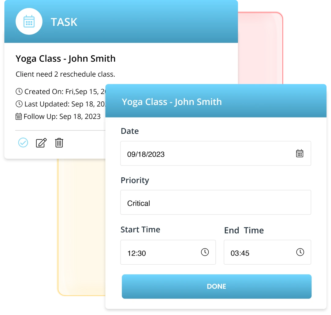 Communication & Tasks For Fitness & Wellness Software