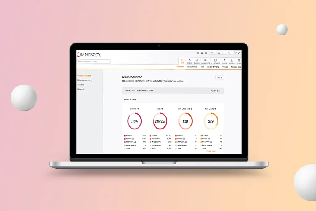Mindbody gym management software