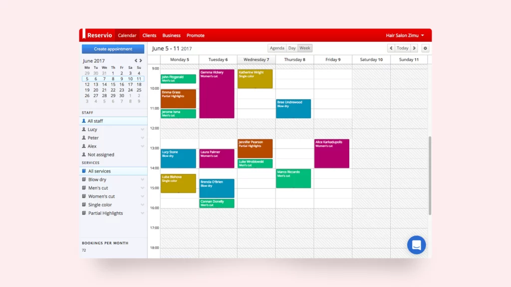 Reservio Dance studio scheduling software